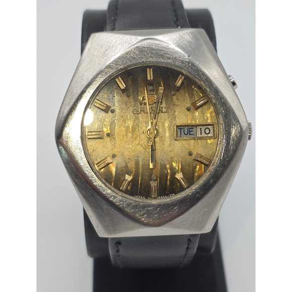 Orient Other - Vintage Orient Crystal 21 Jewels Automatic Watch Gold Dial G469655-6B CA Mens